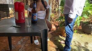 old 60-year-old naughty guy, you're fucking a young girl right in the bar