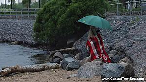 casual teen 18+ sex with iris kiss kiss at seaside hookup for anal