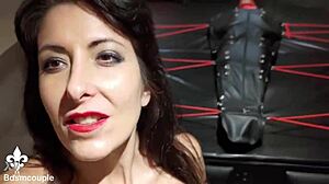 Full movie unfolds as femdom mistress binds her slave lover. She forces CUM IN MOUTH in intense BDSM bondage scene uncensored.