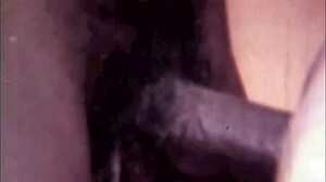 Vintage dark lantern entertainment presents classic London interracial with hairy pussy and big black cock action.