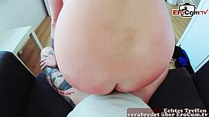 I'm picking up this chubby German milf with natural tits and brown hair for pov fuckdate, yeah it's hot