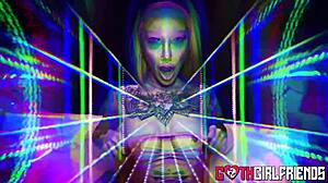 gothic babe cassidy luxe contrasts tight pussy with hardcore pounding from monster cock