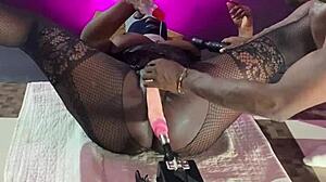 Ugandan Street Whore Experiences Multi Orgasm in Porn Casting Audition with Ass Lick and Pussy Machine in Big African Setup