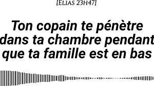 Ton copain te prend en silence pendant que ta famille est en bas, petit ami sexe chuchoté prise de risque tendre puis intense gémissements 😏