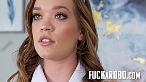 Old sick man gets raging horniness handled by nurse bot. Submission to machine in hospital.