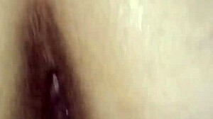 Exhibitionist maid takes cash to spread her wet pussy and big ass for interracial creampie in homemade threesome with Asian and Ebony friends.