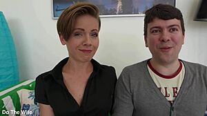 Oh Wow, Sasha Zima Rides Big Cock While Cuckold Watches In Awe!