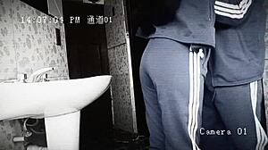 Camera Records Students Fucking in Bathroom Cute Girl Gets Fucked by Classmate During Break Slutty Schoolgirl with Tasty Ass Homemade Sex