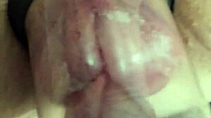 pumping fun with big natural tits and swollen pussy lips feels so intense