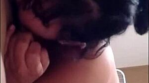 in this homemade video, the cheating bbw wife with big tits and fat ass rides her new lover's cock passionately until he cums