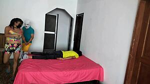 unfaithful woman invites neighbor over for intense domination session?