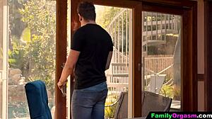 FamilyOrgasm alert – fairy step sister shoves her naughty small tits pussy right into stepbrother's mouth for orgasm!