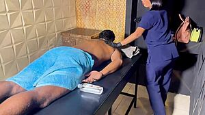 That regular massage turned into such a happy ending with my sexy brunette Latina