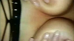 Oh Wow, My Wife In Sexy Lingerie Gets Cum Inside Her Big Tits!