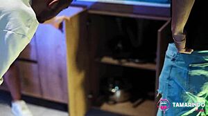 i kiss my stepmom and then she gets fucked by my friend... oh man her big tits and wet pussy are amazing in this colombian milf scene