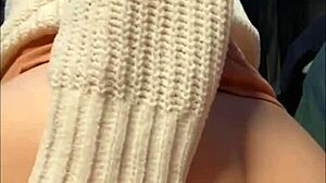 Fucking my ass doggystyle with dildo till orgasm hits.