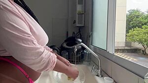 bbw with big ass calls me for help and i leave her chubby body satisfied