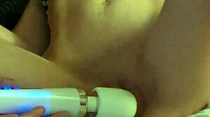 Skinny blonde milf Richelle Rose masturbates close up with wand! Cumming multiple times in 4K solo! Vibrator hits hard!