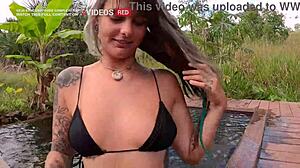 Brunette Amateur Couple With Latina Babe Deepthroat And Bent Over Doggystyle In Outdoor Brazilian Homemade Action