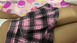 hey tender curvy university girl in minifalda, excited for anal touching from maestro?