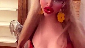 Blonde Belly Dancer in Glasses Performs to Findom Goaldigger Song