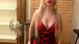 Blonde Belly Dancer in Glasses Performs to Findom Goaldigger Song