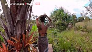 Brunette Amateur Couple With Latina Babe Deepthroat And Bent Over Doggystyle In Outdoor Brazilian Homemade Action