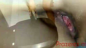 Stretching my tight pussy before fisting with super thick black cock!