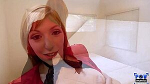 Lauren Phillips rides as bouncy tits redhead pawg in scene