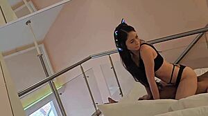 Beautiful white whore comes into my house just to fuck me hard