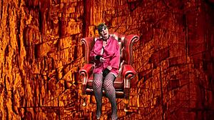 Granny Peggy Sue gives a vampiric cocksucking session with cum swallowing in close-up.