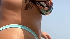 Found a fan on the beach and let him apply sunscreen leading to swollen pussy action.