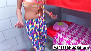 Vanessa and Natasha Nice Dive into Lesbian Cage Oral with Big Ass and Tits