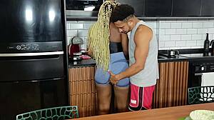 She was this black rabuda with a massive ass, taking on a huge cock until it filled her up with hot cum. It was intense and raw in every thrust.