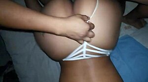 Beautiful Big-Ass Woman In Thong Filled With Milk