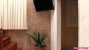 Hot tranny bella atrix rams big dildo deep in ass solo