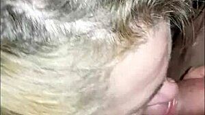 slut milf gets facial cumshot in gloryhole orgy with bondage and maledom humiliation