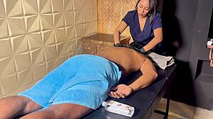 That regular massage turned into such a happy ending with my sexy brunette Latina