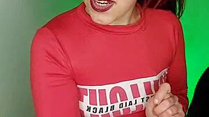 latina amateur slut with huge ass in leggings discovers boyfriend jerking to twin sister then joins for threesome anal toy play