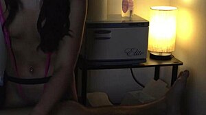 Unscripted Massage Parlor Features Oiled Handjob with Ripped Clothes