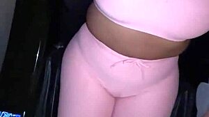 i love how my wife with huge big ass and tan lines adjusts her pants. it's that tasty tight fit in pov with long hair swaying.