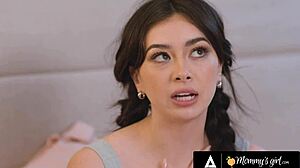 Oh no! MILF Dana Vespoli almost gets caught by husband fucking stepbae Chloe Surreal in hot lesbian action!