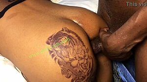 Take it from behind! Horny ebony teen amateur gets hardcore anal in big ass doggystyle!