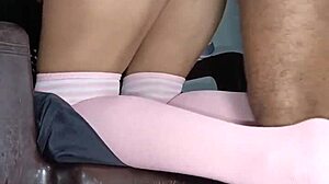 Ella screams intensely every time thin dick penetrates her deep