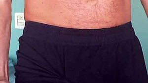 Pervy Papifachero Enjoys Feeling His Bulge in Soft Cotton Muscle Shorts