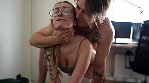 Girlfriend Teaches Stepsister to Ride and Fuck Cock