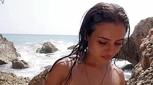 Amateur Brunette Stepsister Gets Fucked On Beach In Public Outdoor Sex