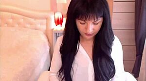 Hey small tit brunette Helga Muah aka Jessy, why not strip and tease in lingerie and stockings?