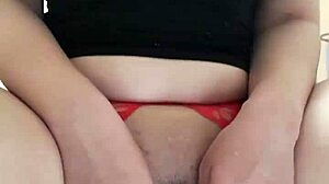 Taiwanese slut with big tits masturbates her pussy