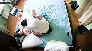 watch this young chick getting intense fingering from her lesbian partner